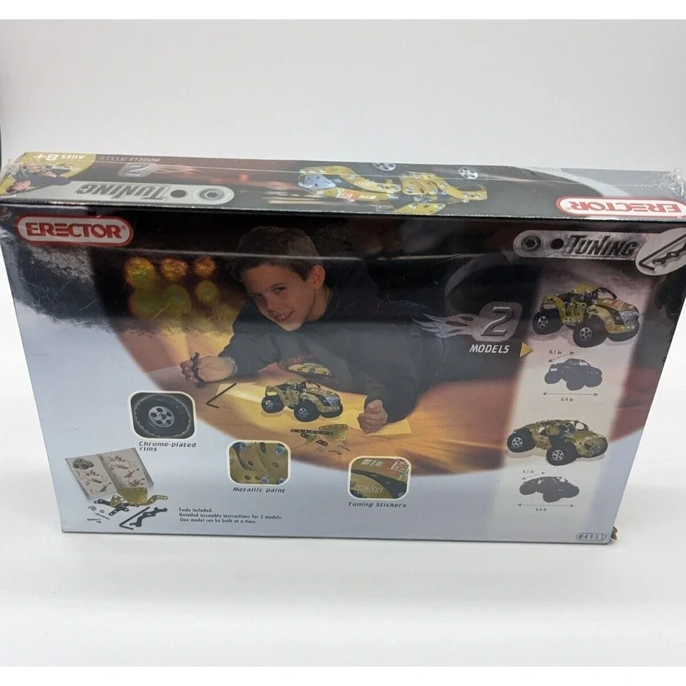 Meccano Erector Set Car Tuning #4951 Two Model Stem Toy Ages 8+ Factory Sealed
